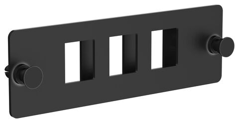 ITK Планка для 3-х Keystone FTP с заземлением черная