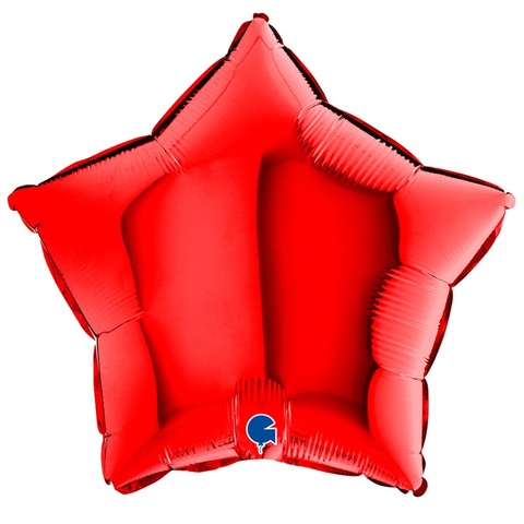 Г 18''/46 см, Звезда, Металлик, Красный, 1 шт.