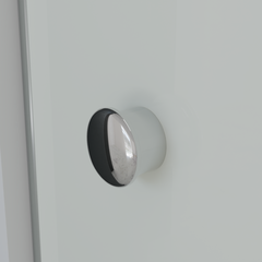 Душевая кабина квадратная 70х70, распашная дверь, стеклянная, профиль белый