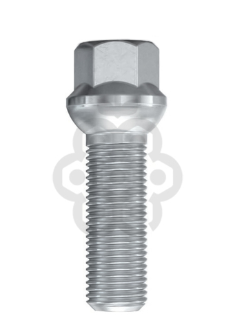 Болт колёсный М12x1.5 длина=28мм ключ=17мм сфера R12 хром