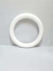Венок кольцо из пенопласта 29 см, округлое, 1 шт.