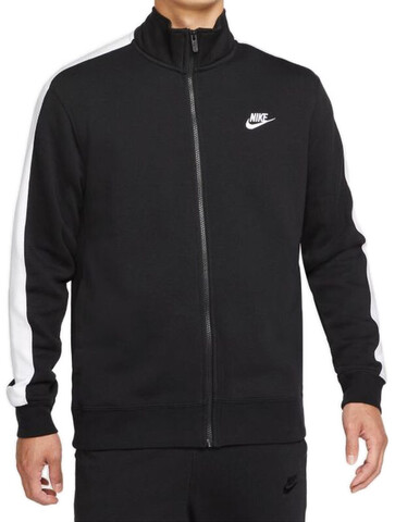 Толстовка теннисная Nike Sportswear Club Track Jacket M - black/white/black/white