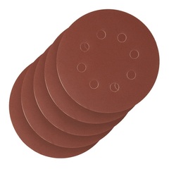 738127 Круг абразивный P 280, на ворсовой подложке под "липучку" 125 мм, перфорированный, 5 шт. Сибртех