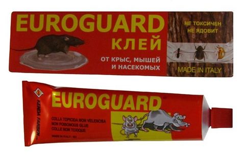 Euroguard  клей 135гр от крыс
