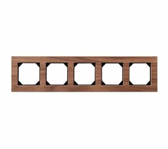 Рамка Пятиместная Орех (Универсальный Монтаж) LIREGUS EPSILON