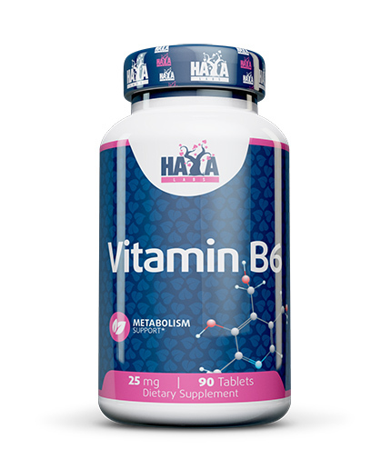 Витамин В6 25 мг, Vitamin B6 25 mg, Haya Labs, 90 таблеток