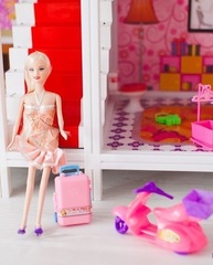 PAREMO Трехэтажный кукольный дом (5 комнат, 5 кукол) (PPCD116-05)