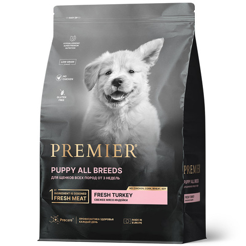 Сухой корм Premier Dog Turkey PUPPY свежее мясо индейки для щенков всех пород 1 кг