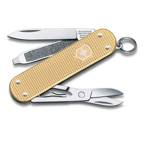 Нож-брелок Victorinox Classic Alox LE 2019, Champagne-Gold (0.6221.L19)