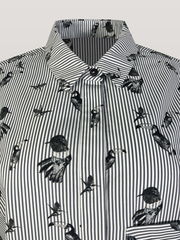 Блузка Aleksandra 186 Косуля рубашка полоска птички