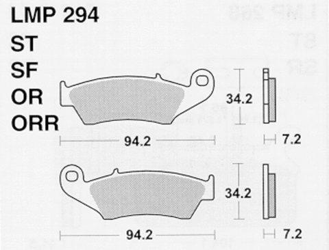 Колодки дискового тормоза AP Racing LMP294 SF  (FDB892 / FA185)