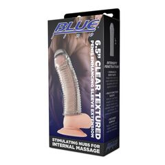 Текстурированная насадка на пенис Clear Textured Penis Enhancing Sleeve Extension - 16,5 см. - 