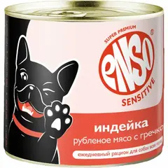 ENSO консервы для взрослых собак здоровья суставов и связок мясо индейки с гречкой 190гр