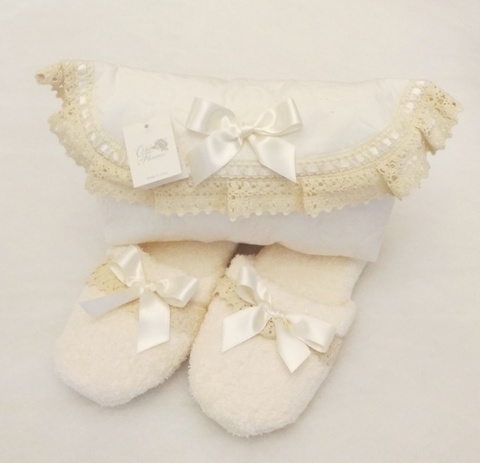 Домашние тапочки и сумочка Old Florence Ромбетти бежевые