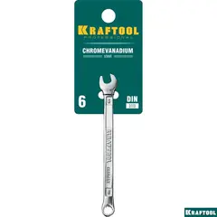 KRAFTOOL 6 мм, комбинированный гаечный ключ (27079-06)
