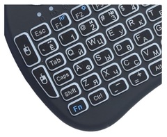 Беспроводная клавиатура OneTech I8-L с русской клавиатурой, 7 вариантов подсветки, работает от аккумулятора, заряжается от USB