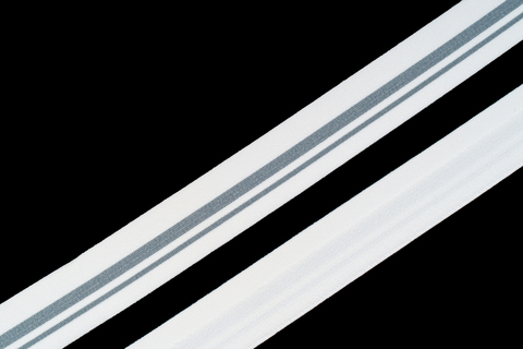 Резинка широкая, белая/серая 30 мм (полубейка), Германия