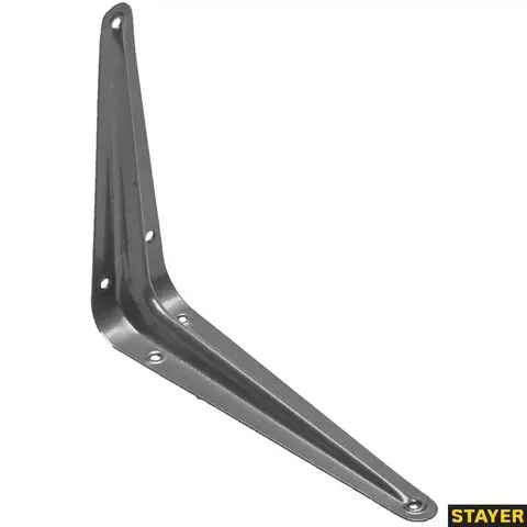 STAYER 150 х 125 мм, серый, уголок-кронштейн (37402-2) (12 штук)