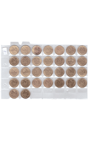 Набор 3 копейки 1961 - 1991Г. М/Л (32 монеты) VF+ XF (2)