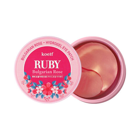 Koelf Ruby bulgarian rose eye patch Патчи гидрогелевые с рубиновым порошком и розы