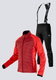 Утеплённый лыжный костюм 905 Victory Code Storm Active Red с лямками мужской