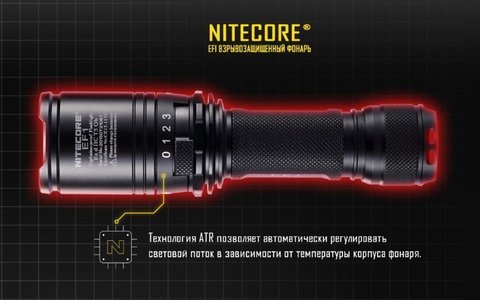Фонарь светодиодный Nitecore EF1 CREE XM-L2 U3, 830 лм, аккумулятор