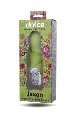 Нежно-зелёный вибратор Dolce Jaxon - 12,5 см. - ToyFa Dolce 591004