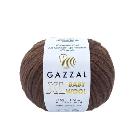 Пряжа Gazzal Baby Wool XL 807 коричневый