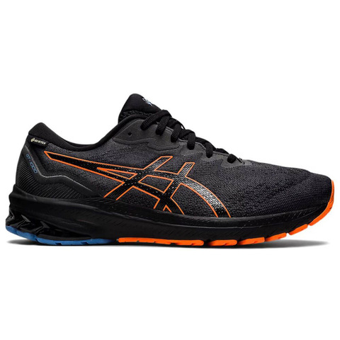 Непромокаемые элитные кроссовки Asics GT-1000 11 GTX Black/Shocking orange мужские