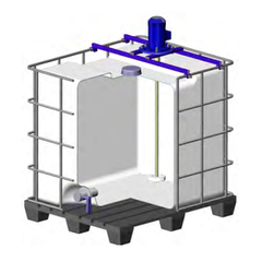 Мешалка турбинная для еврокуба с комплектом креплений ЭкоПром 1000 л. горизонтальная прямоугольная (17кг;) - арт.557666