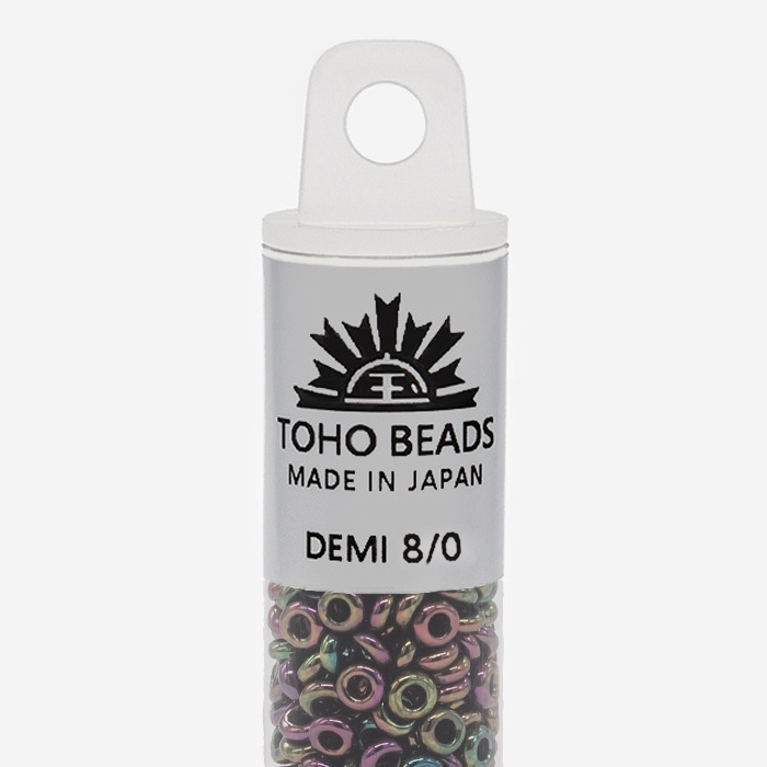 Японский бисер TOHO Demi 8/0 (№509), металлизированный, непрозрачный глянцевый