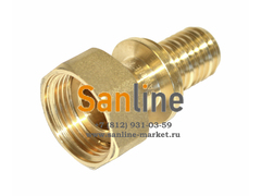 Штуцер 16x1/2" Sanline Lite с накидной гайкой (Латунь)