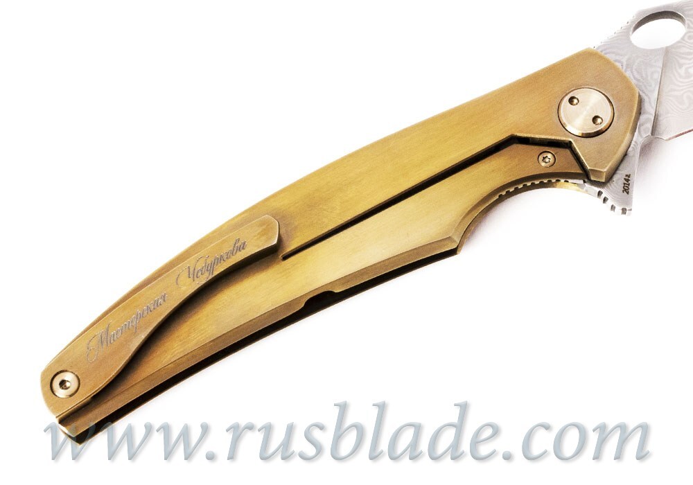 Cheburkov Golden Raven Damascus limited Gold Plated - фотография 