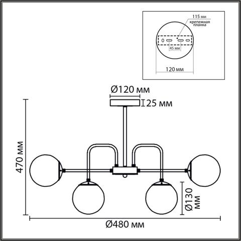 Потолочная люстра Lumion ELRONA 8375/12C