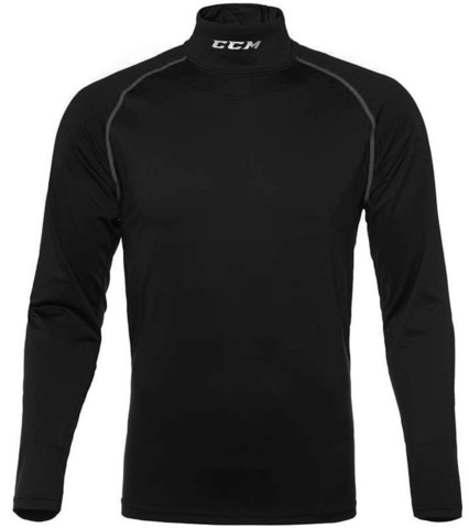 Верх компресс. с длин.рукавами CCM NECK LS TOP YTH XL черн