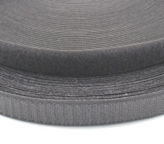 Велкро/липучка комплект, ш. 2,5 см, т.серый