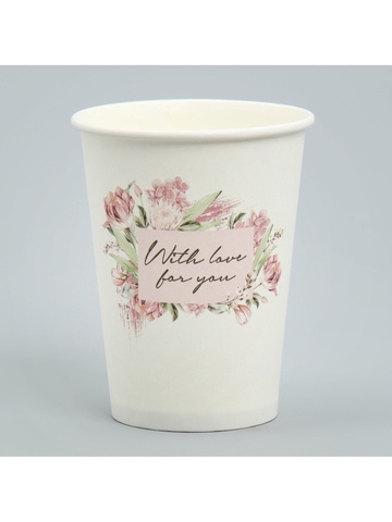 Стаканчик для цветов, «Рамка цветочки», 350 мл, 10 шт.