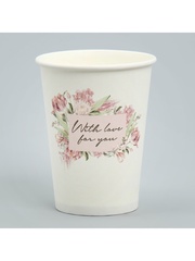 Стаканчик для цветов, «Рамка цветочки», 350 мл, 10 шт.