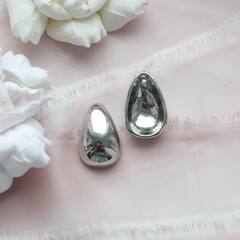 УЦЕНКА!!! Подвеска в форме капли 25*16 мм, родий У152