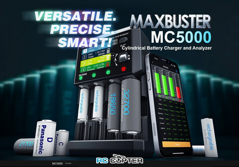 Зарядное устройство SkyRC MC5000 для цилиндрических батарей (Li/Na/Ni) x4, 80W (AC), 5A