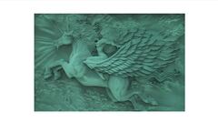 Силиконовый молд № 441 панно Пегас силуэтное