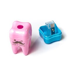 
          Точилка пластиковая Alingar "Зубик", 1 отверстие, с контейнером, цвет ассорти