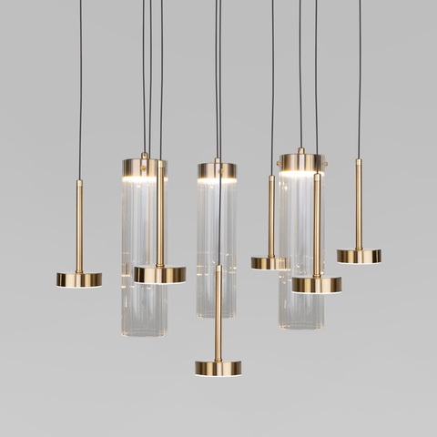 Подвесной светодиодный светильник Eurosvet Quarzo 301102 LED латунь