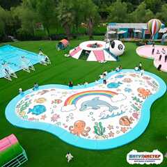 Надувная подушка на платформе «Сказка моря» 21×16,5×2 м