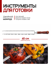 Набор шампуров в кейсе кож/зам №100 