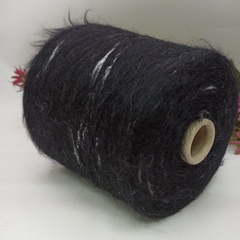 Кид мохер арт Galles фабрика Ilaria 1000м/100гр Черный с белым 65445