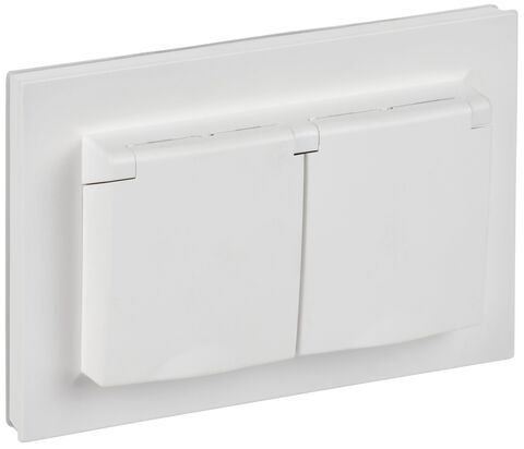 BRITE Роз. 2-я с кр. 16А в сб IP44 РСбш12-3-44-БрАБ а/б IEK