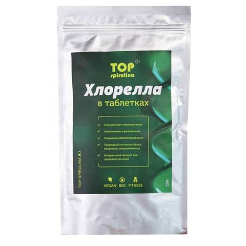 Хлорелла Top Spirulina в таблетках 250 г