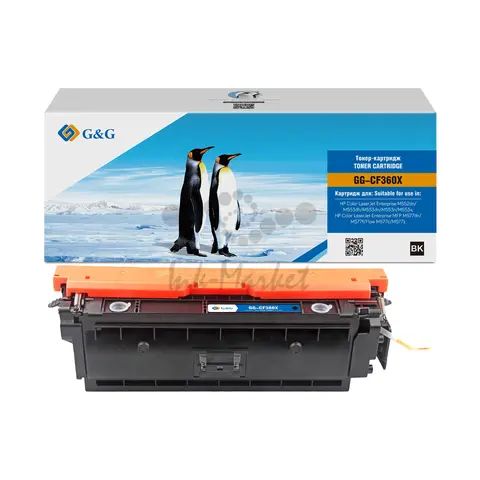 Картридж G&G GG-CF360X 508X для HP CLJ M552, M553, M577, with chip (12 500стр.), черный (замена CF360X)