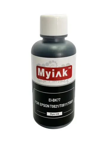 Чернила EI-BK77 Gloria™ MyInk для EPSON (T0821, T0811, T0801, T6731, T2611) St Photo T10, T50, P50, R200, R270, RX590 (100мл, black Dye)